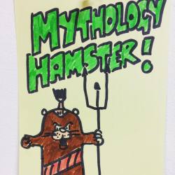 DAY EIGHTY-FIVE. Whom should we consult when building the mythos of our world? The Mythology Hamster! @okbjgm #the100