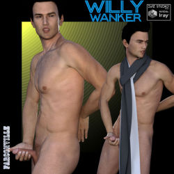 Willy  Wanker for Michael 7 is a pose set made for Michael 7  (12 poses), and  corresponding genital poses. Always SET LIMITS ON when prompted by DAZ  Studio. Included in this set are several props used for every pose with  corresponding shape. Also