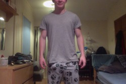 texasfratboy:  smooth college jock gives us a sexy pajama strip! yummy!!