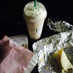 How I spend my days off. #starbucks #tacos #bread #books 