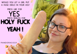 mistresstrixie69:  bestsissypics:  http://bestsissypics.tumblr.com/archive   Good Night Trixie’s Tramps…off to lube up my dildo…my HUGE dildo!!!  Well, duh!