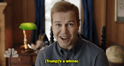 jackafz:  micdotcom:  Watch: SNL roasts Trump with “Racists for Trump” ad   Honestly whoever is writing these SNL skits….. Finally SNL feels vital and important again, satire wise 
