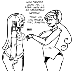 chillguydraws:  It’s safe to say Reverse Maboobs Mabel is the more evil counterpart.   ;9