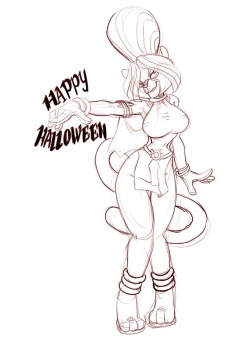 Panthy Sketch Request for Halloween Streaming  Patreon    Ko-Fi    Tumblr   Inkbunny    Furaffinity