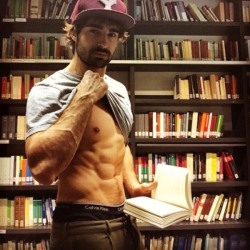 Stud in the stacks.