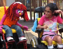 livingwithdisability:  Sesame Street in Israel (Rechov Sumsum) is the first in the Sesame Street family to include a puppet who uses a wheelchair. This is in part due to a global partnership between an Israeli charity and Sesame Street Workshop to further