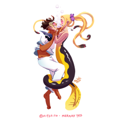 fitsfito:MerMay Day 14 - The sailors say “Brandy, you’re a fine girl, what a good wife you would be! Oh your eyes could steal a sailor from the sea”