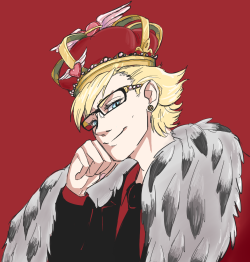 confabulatorycrown:  :  basedtrip asked:    could you draw king Virus? I can’t stop thinking about him in a crown :’o    20 YEARS LATER i finally drew this omg im sorry this took so long. this was fun to do tho i love king virus  