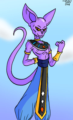 Beerus from Dragonball. I don’t know much about him or modern Dragonball stuff, but I really like his design. 
