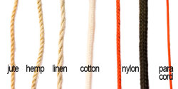 fortheloveofsubmission:  Different types of rope that can be used in bondage.  ~Julie~