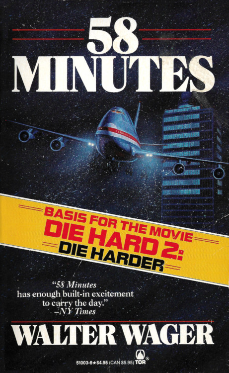 58 Minutes, by Walter Wager (Tor, 1987).From a second-hand book stall Tesco in Feltham.