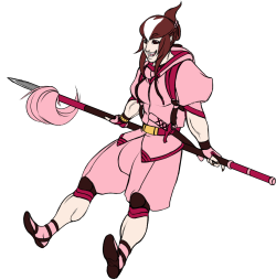 jmadoc:  Bringing back a very old character. This is Ranmaru Mori. Yes, THAT Ranmaru. He has the ability of aerokinesis represented by cherry blossom petals. Aside from the spear and shortsword, he also knows rifle-type ranged weapons. He’s VERY fast.