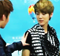 xiuhan-posts:  Love &lt;3  You &amp; Me &hellip; Lol luhan reaction is so cute !