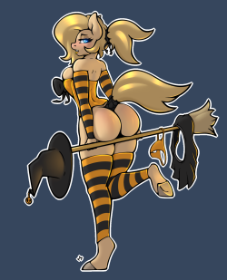 ask-backy:  It’s almost Halloween, so here is an almost dressed up Backy passing though your dashboard. Fullsize (My deviantart).   X: