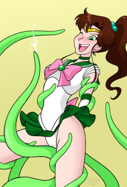 bold-n-brash:  The few suggestions I got for Sailor Jupiter tangled up in some tentacles the other day really struck a chord with me.  I don’t usually take a lot of suggestions, but I wanted to give this one a shot.There are nude versions of each of