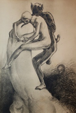 howsaucy:  Martin Van Maele, illustration to La trilogie érotique by Paul Verlaine published in Brussels, 1931.