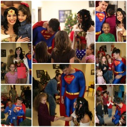 hellyeahsupermanandwonderwoman:  Heroes Alliance Army Special Needs Kids Party Dec 2012.  This is what Superman and Wonder Woman do at this time of year. They spread peace, love, joy and happiness. It’s nice to see real selflessness from people who