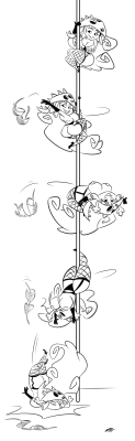 ninsegado91:  grimphantom2:  thunderfoxjt:  zaribot:  Edith Up Poledance (commission for @thunderfoxjt) Follow up of a previous sequence with Helena Handbasket and starting an art set featuring the next nymphs, entitled “Rayman Hot &amp; Wild Vol.