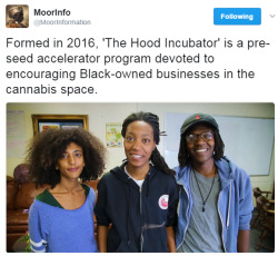 lagonegirl:    The Hood Incubator: Building Black Power in Cannabis   The Hood Incubator was formed in Oakland in 2016 in response to the wave of cannabis legalization happening not only in California, but across the country. To date, this new legislation