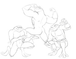 I finally finished sketching all three Battletoads! I’ve included Rash separately, since I had previously posted Pimple and Zitz.