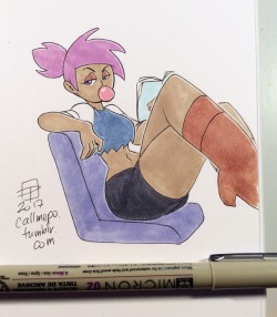 grimphantom2:  callmepo: Enid is on break - disturb at your own peril.   [Ko-fi]  Dem legs  To be fair, dem thighs are probably mostly muscle given how strong they are.