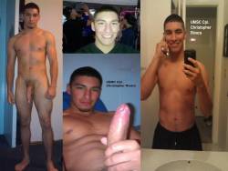 peterluvr:  theconsolidator:  guysworthexposing:  USMC Christopher Rivera proudly showing his long uncut cock off for all to enjoy! Dang it looks delicious! &gt;.&lt;  Follow The Consolidator.   Plenty more where this came from. Only hot guys posted on
