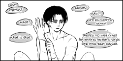 ackergay:  Eren may or may not be developing gloves kink. 