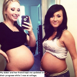 makingfamilybabies:  and they each brought me a friend when I returned and they had my babies now I was working on getting 4 bimbos pregnant 