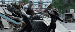 ageofsuperheroes:  Colossus and Nostalgic Teenage Warhead take on Angel Dust in the new Christmas day Deadpool trailer