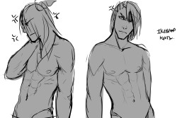 I wanted to draw hot guys practice some male anatomy, so I used my two ocs; Jericho and Lucifer. They hate each other as hell (It&rsquo;s funny because Lucifer is the lord of the hell hehehehe kill me pls) Maybe I finish this with colour and all the