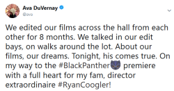 securelyinsecure: Congratulations to Ryan Coogler and Ava DuVernay!
