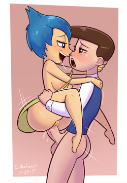 cobatnsfwblog: Commission by @lewdstew of his Character, Jimmy, and Joy from Inside out doing the lewd   Patreon / Twitter / Commissions    