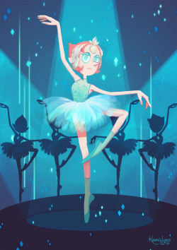 kimmiekawa:  Pearl! As we haven’t heard much about Pearl’s background history I couldn’t help thinking about how she would be like back in homeworld being.. well.. a pearl ;)Since she’s so light on her feet she would obviously have been a ballet