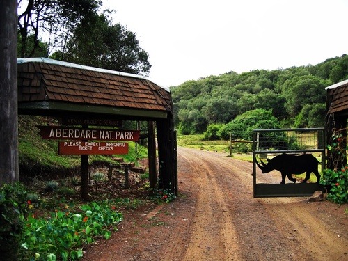 Entrance to the Aberdare National Park.