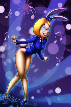 dj-blu3z: “Hello Hello, Playboy Headquarters…” “♪  This is Rosemary, the blonde cutie with the cotton-tailed booty! ♪”A classic H-B toon beauty for your viewing pleasures, and an entry into @atomictiki‘s annual Bunny Girl Jam from my dear