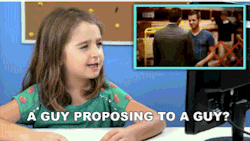 humorking:  whythatsbullshit:  someclevermoniker:  buzzfeed:  This is how kids reacted when they were shown same-sex marriage proposal videos. Kids these days.   &ldquo;how will we explain homosexuality to our children&rdquo; I think maybe they should