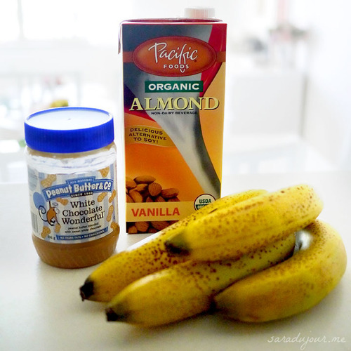Sara du Jour: White Chocolate Peanut Butter Banana Milkshake Recipe
