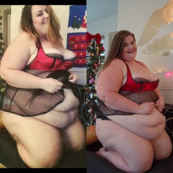 summer-marshmallow: I took a photo set today based off three photos I took last December to compare. Do I look a little rounder this Winter? 