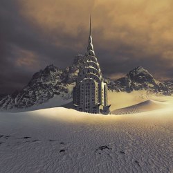 asylum-art-2:  Stark Photorealistic Paintings of Post-Apocalyptic Landscapes  Visions of post-apocalyptic worlds by Polish artist Michal Karcz.  He started out as a photographer in the early 90s but his passion for  painting helped him to “develop a