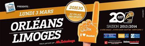 [Basket : Pro A, 21éme Journée] : Orléans Loiret Basket 70-87 CSP Limoges 1