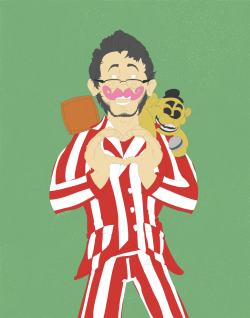currydomi:  Xmas Print 7/9 - WLFRDWRFSTCH! (Markiplier) by Satori-of-the-Forest Last one! The rest are on dA.  Christmas gift given to a fellow Markiplite! Inspired by the Cyndago skit feat. Wilfred Warfstache!
