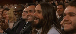 jared-junkies-anonymous:demiletowolff:And the Oscar for the cutest laugh in the world goes to… jaredleto !! The 2nd one, that’s all