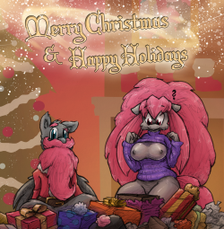 ask-wbm:  &ldquo;Merry Christmas &amp; Happy Holidays everyone!&rdquo; I hope you all have a great time this evening and the next morning.Much love from me, Santagram(Wagram) and Wingbella. I bet she didn’t expect that open-chest sweater heh. srsly,
