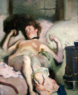 jonilover:  Reclining Nude, Hugo von Habermann(1849-1929, German), (via reclining-nude.jpg (507×615)) 