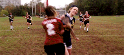 filmgifs: Regina’s spine healed, and her physical therapist taught her to channel all her rage into sports. It was perfect, because the jock girls weren’t afraid of her.   Mean girls (2004) dir. Mark Waters 
