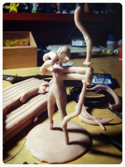 gracekraft:  Another (hopefully less carrot looking this time) Opal figure WIP shot