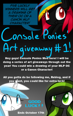 heck-yeah-mary:  asktheconsoleponies:  All you gotta do is be following me, reblog, and your in! Good luck!  Jee, I hope I win!  Oh this is going to be interesting