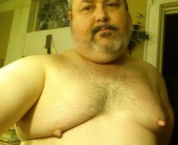 bearbulge:  nippletheory:  Just some recent selfies…  I normally hate the look of pumped balls &amp; dicks but nippletheory’s are superb.