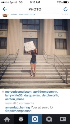 While I was in jail my best friend stood outside the court house/ jail with this sign. Fuck I love her so much for this!