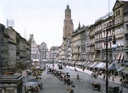 Breslau (Wroclaw) Naschmarktseite des Rings um 1900